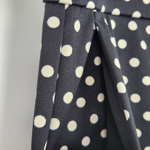 Michael Michael Kors Black/White Polka Dot Stretch Pocket Ankle Pants Size M - Picture 4 of 9